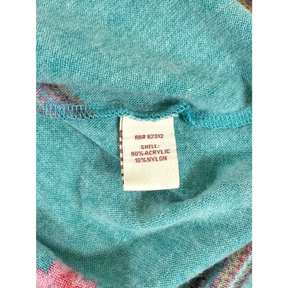 Aryeh Womens Sweater Dress Medium (XS) Teal Green Floral Butterflies Boho Lace - Picture 4 of 9